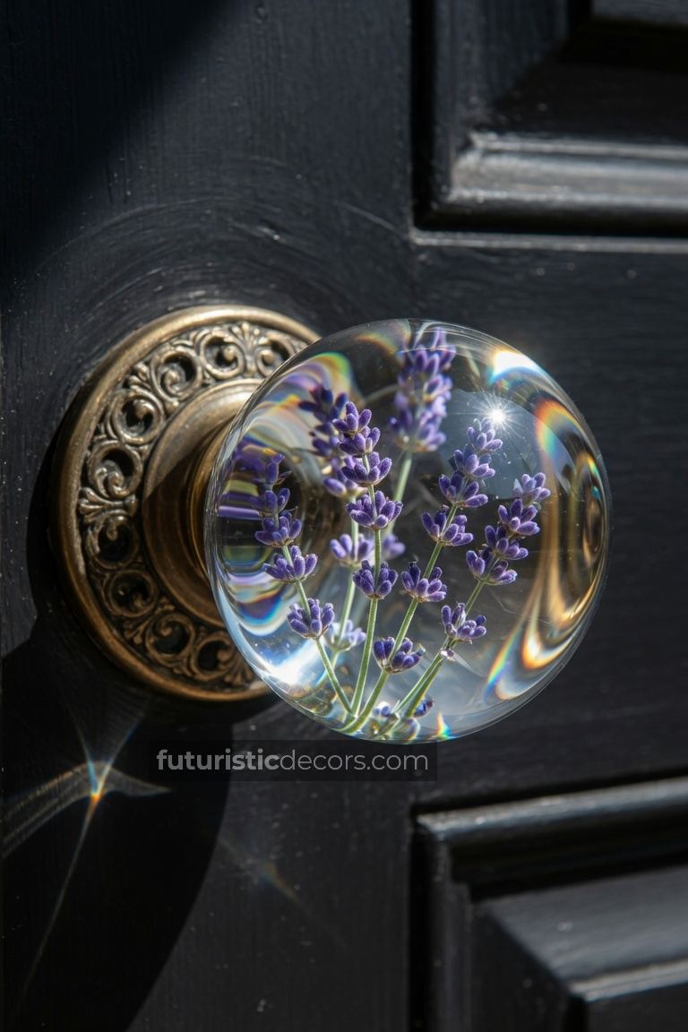 Epoxy Flower Doorknob — Cozy & Artistic Floral Door Handles Epoxy Flower Doorknob