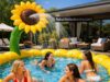 Giant Sunflower Pools: Inflatable Swimming Pool for Flower Lovers Giant Inflatable Sunflower Pool