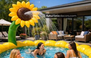 Giant Sunflower Pools: Inflatable Swimming Pool for Flower Lovers Giant Inflatable Sunflower Pool