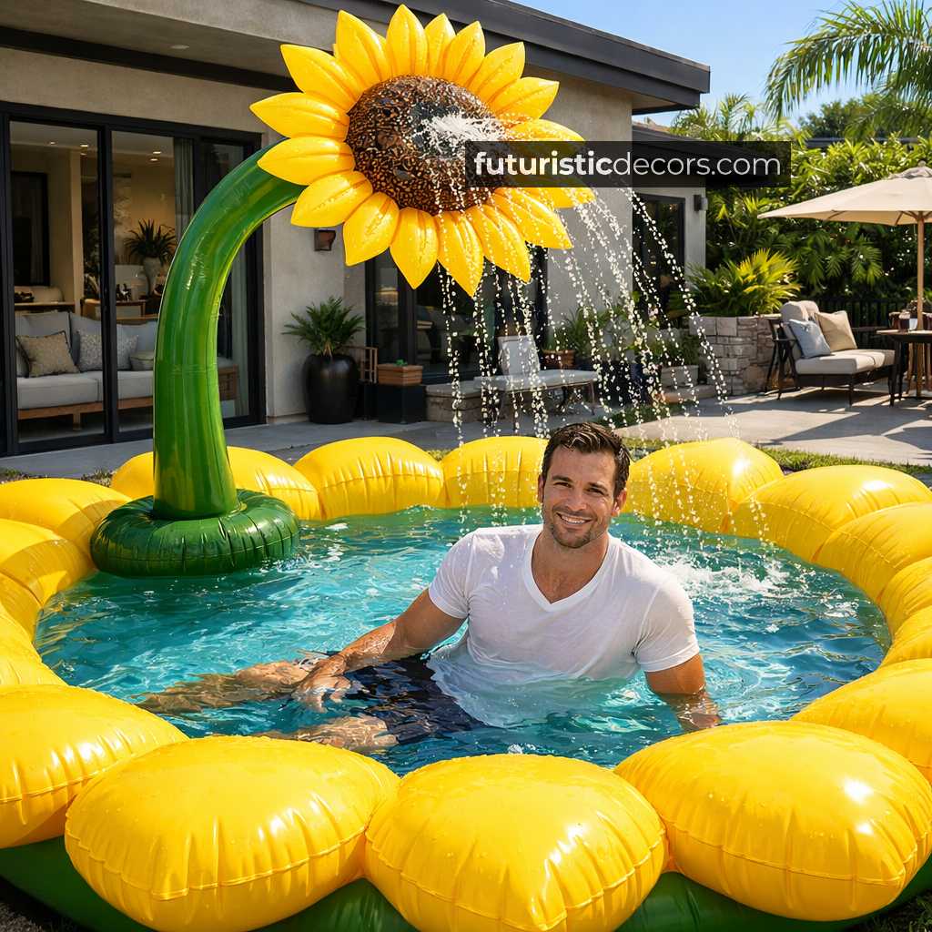 Giant Inflatable Sunflower Pool