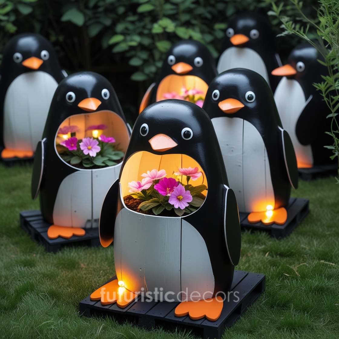 Penguin Pallet Planter