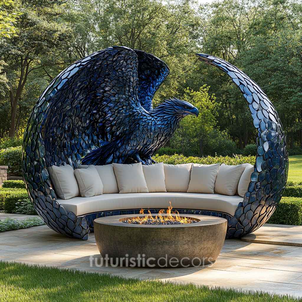 Rattan Eagle Fire Pit Sets