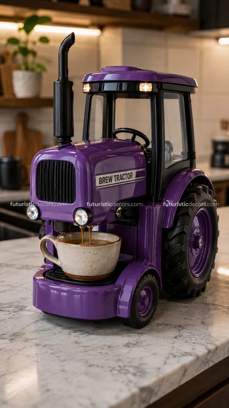 Tractor-Shaped Coffee Maker
