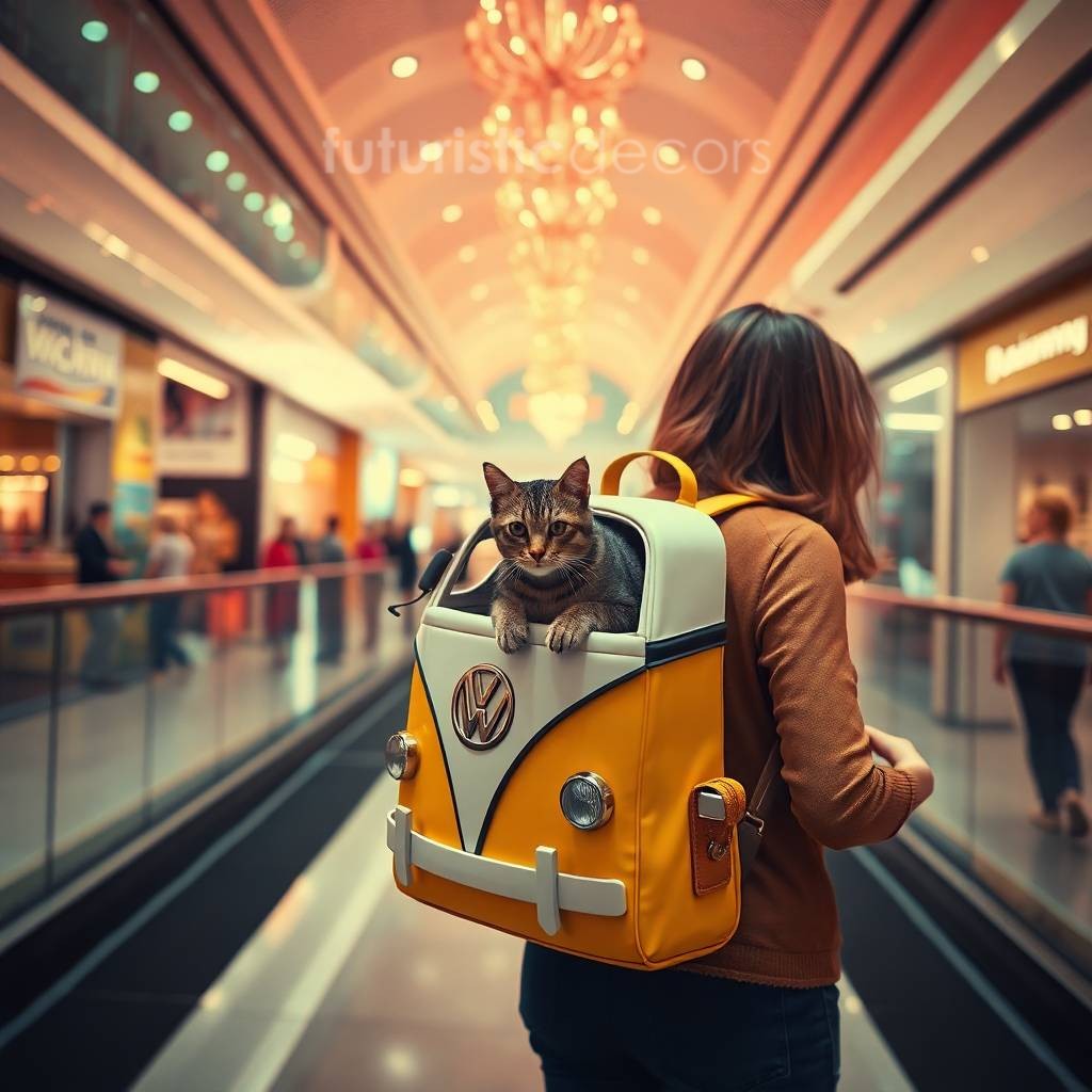 Volkswagen-Shaped Cat Backpack