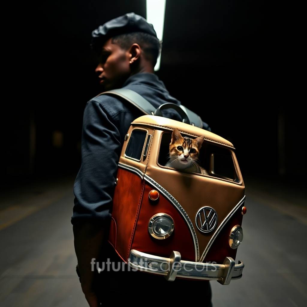 VW Bus Shaped Pet Carrier Backpack