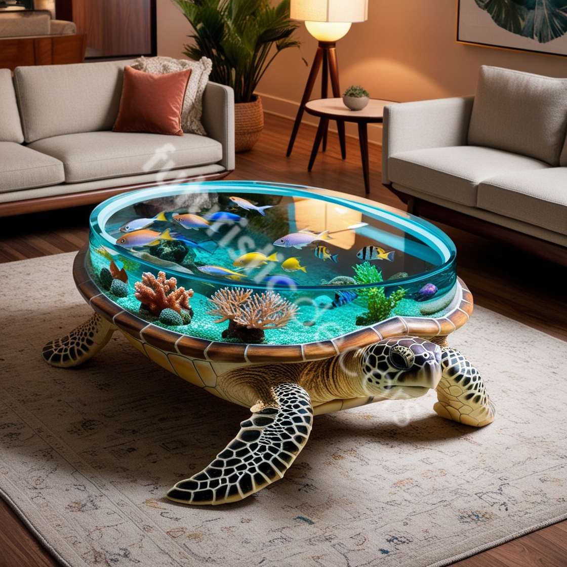 Turtle Aquarium Coffee Table