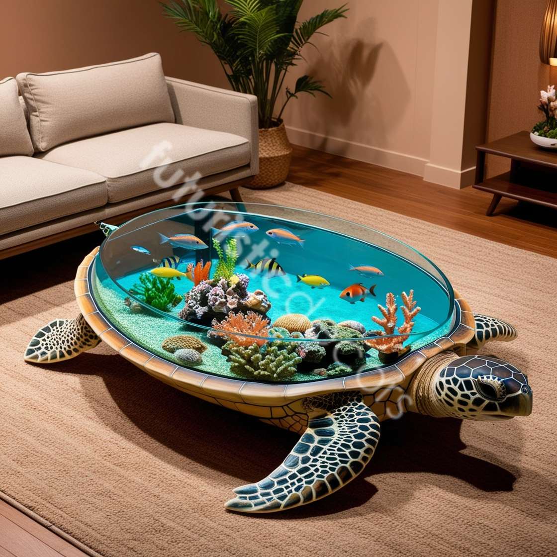 Turtle Aquarium Coffee Table