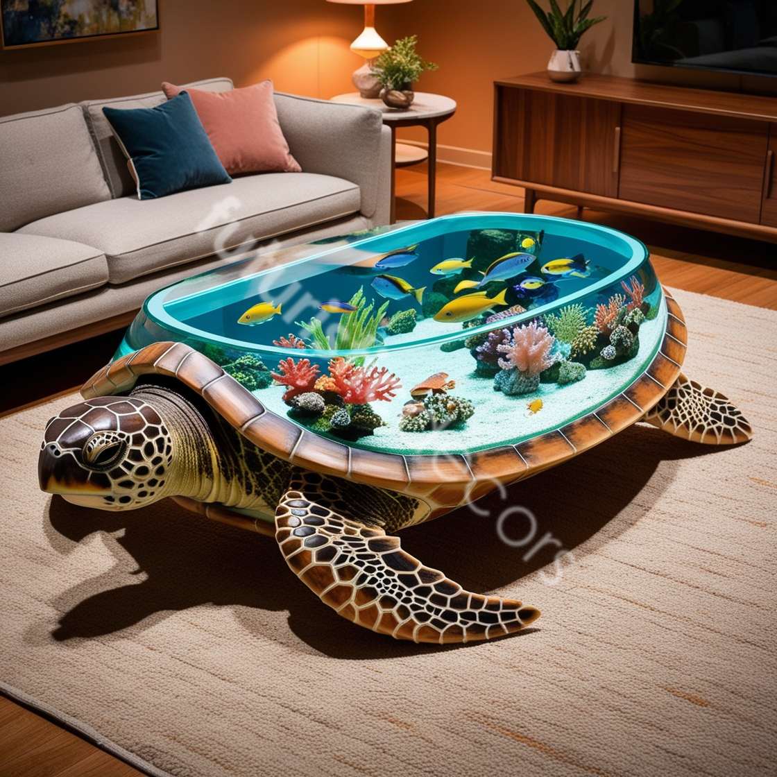 Turtle Aquarium Coffee Table