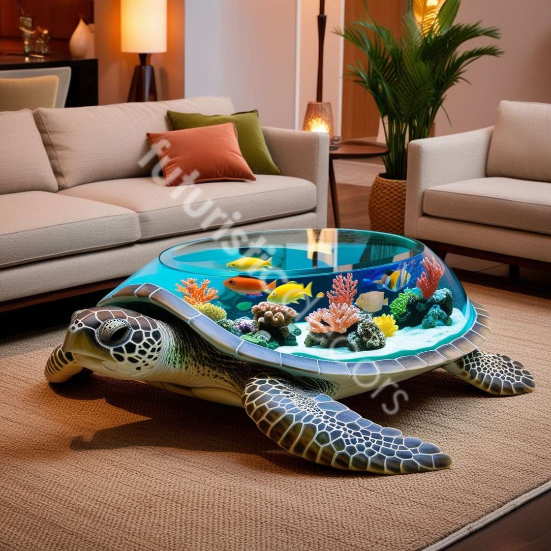 Turtle Aquarium Coffee Table