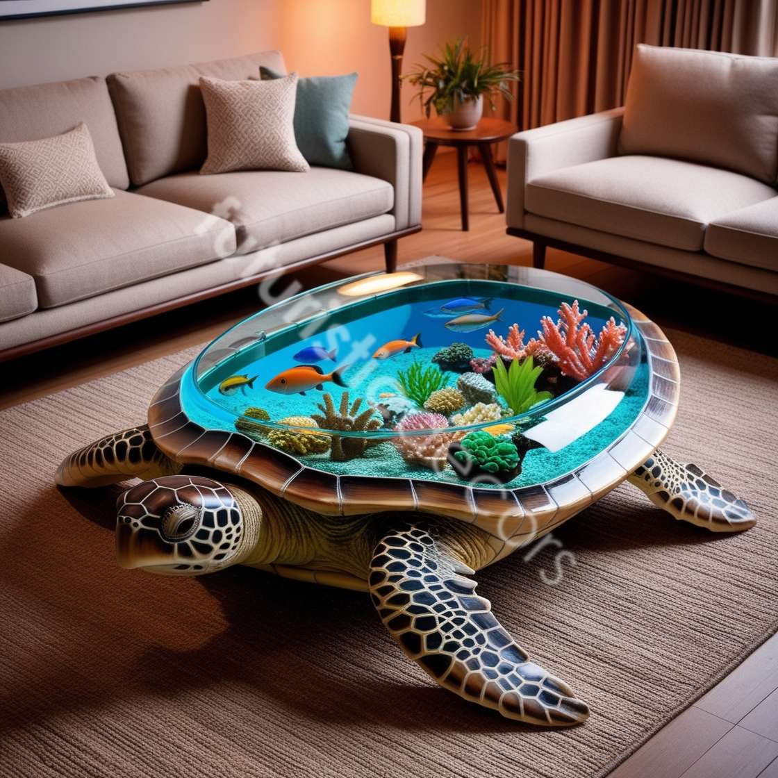 Turtle Aquarium Coffee Table