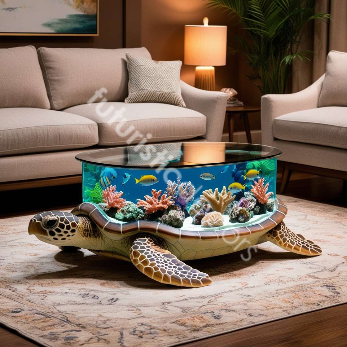 Turtle Aquarium Coffee Table