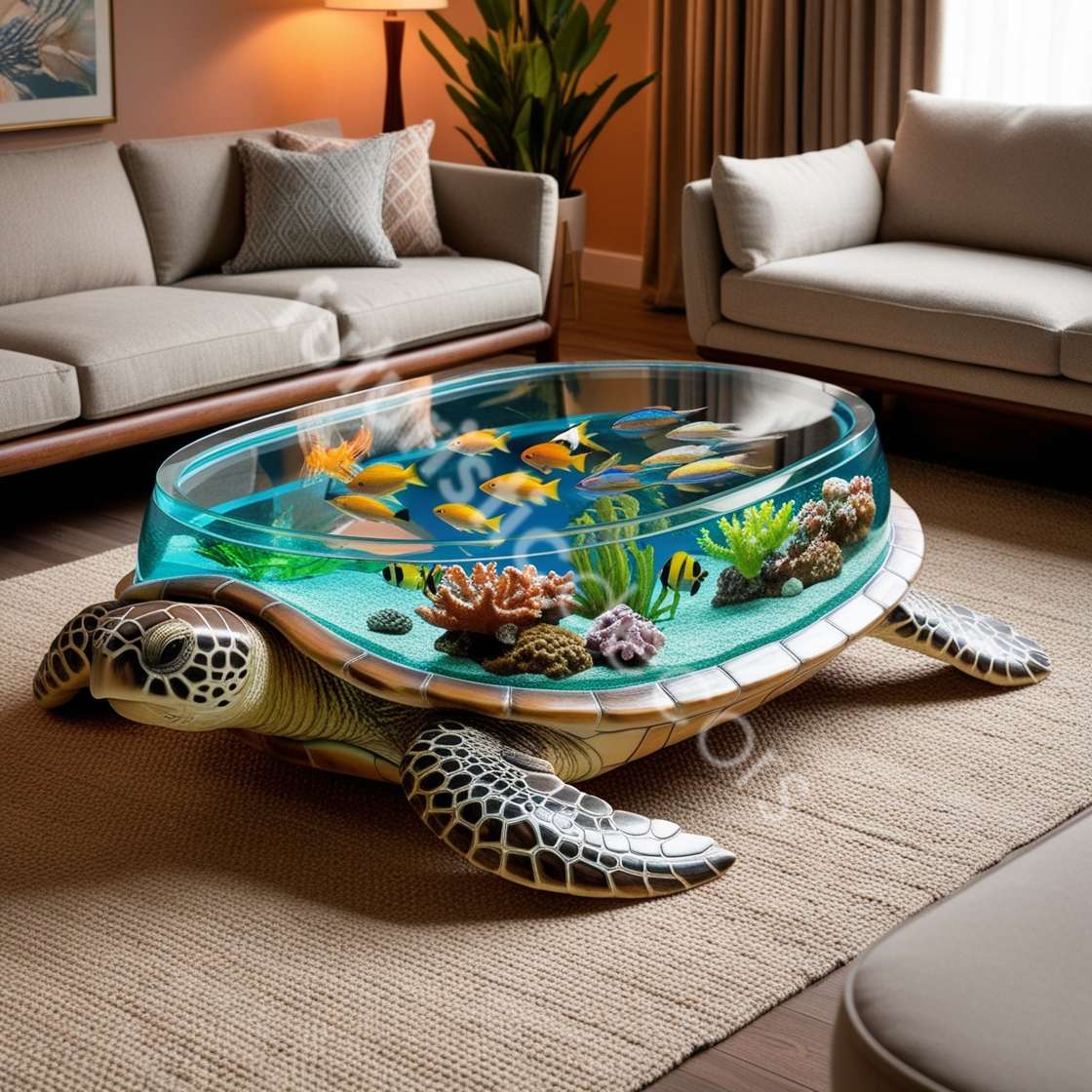Turtle Aquarium Coffee Table