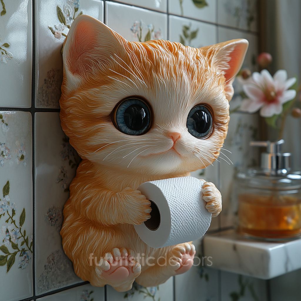 Adorable Kitten Toilet Roll Holders