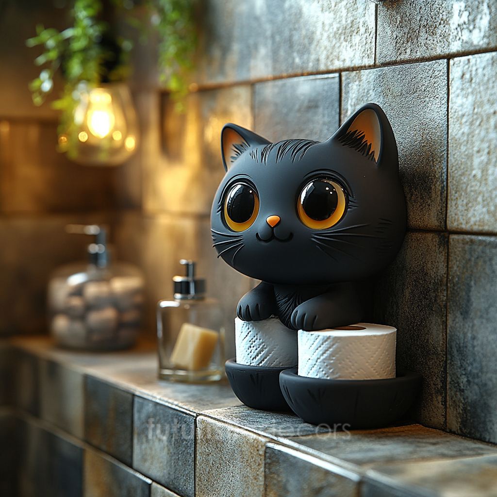Adorable Kitten Toilet Roll Holders