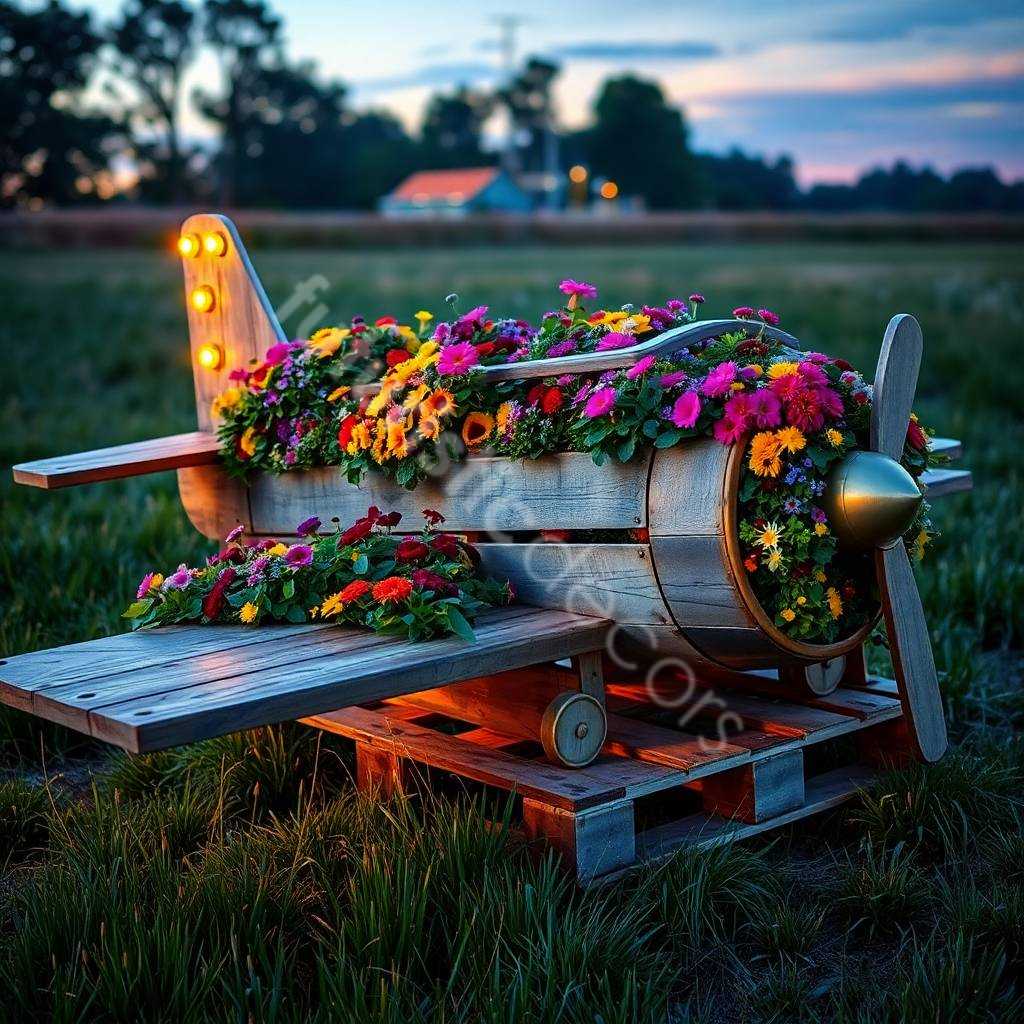 Airplane Pallet Planter