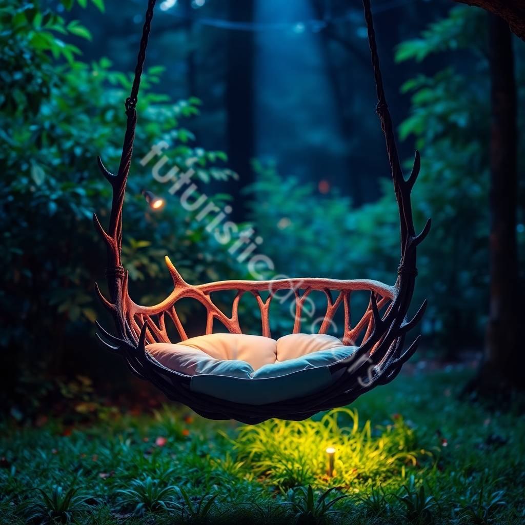 antler swing chair