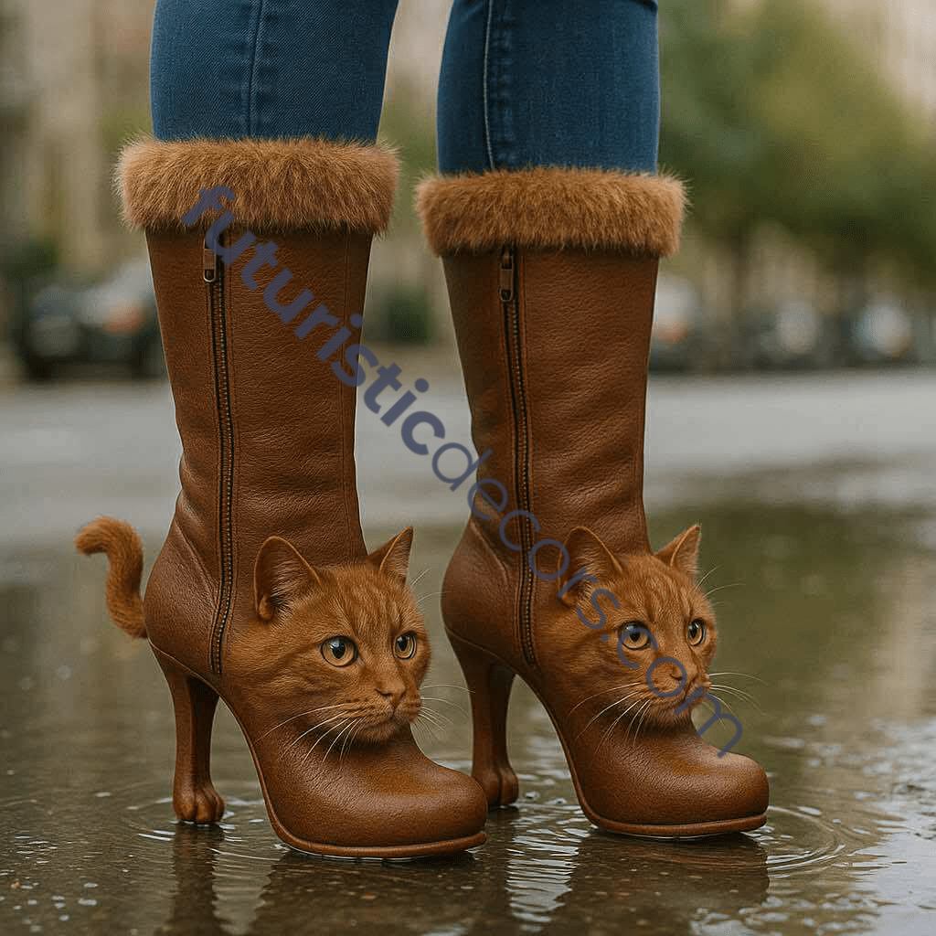 Cat High Heels Boots