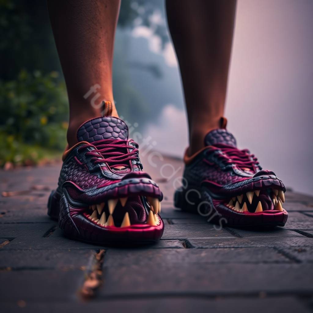 Crocodile-Shaped Sneaker