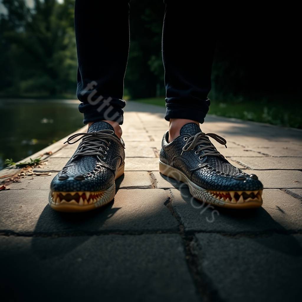 Crocodile-Shaped Sneaker