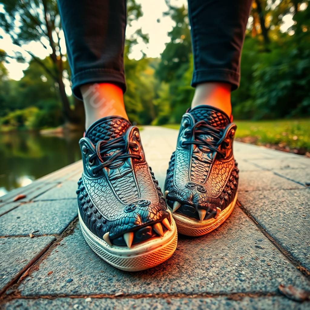 Crocodile-Shaped Sneaker