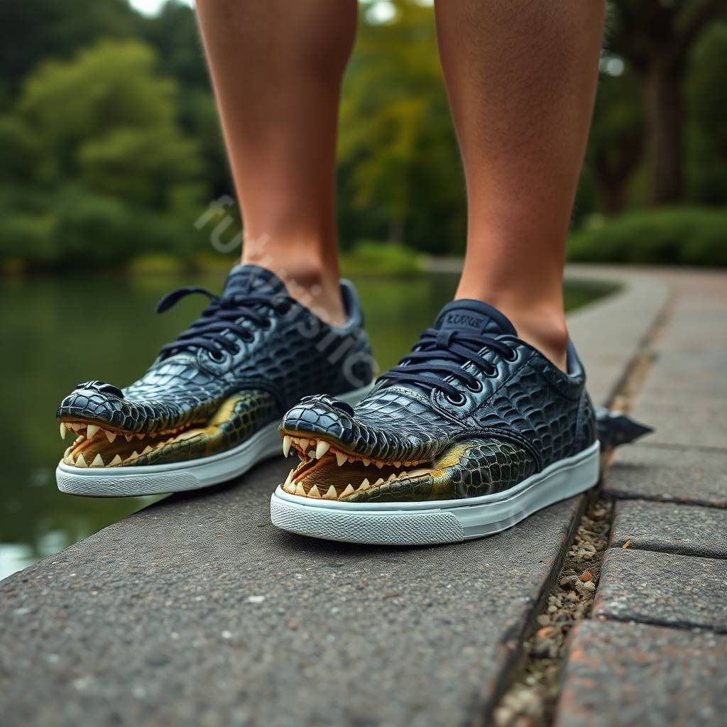 Crocodile-Shaped Sneakers