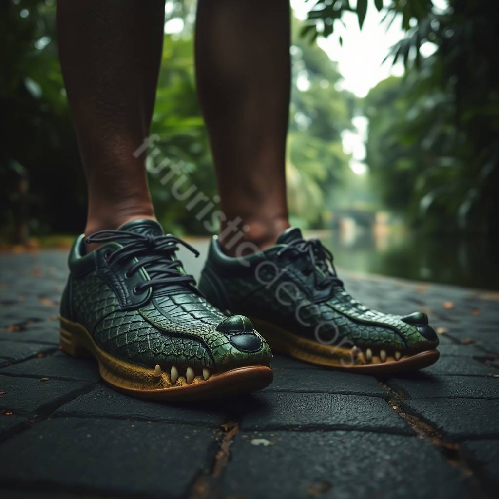 Crocodile-Shaped Sneakers