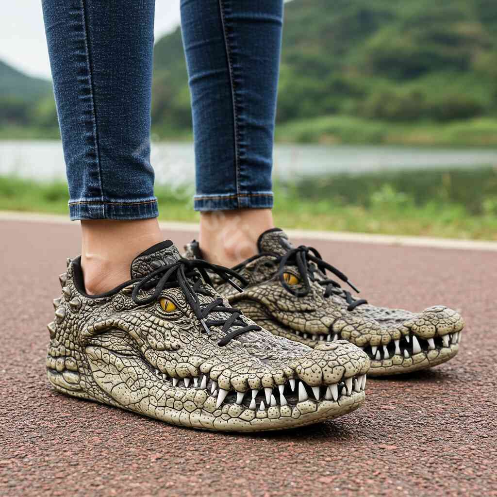 Crocodile-Shaped Sneakers
