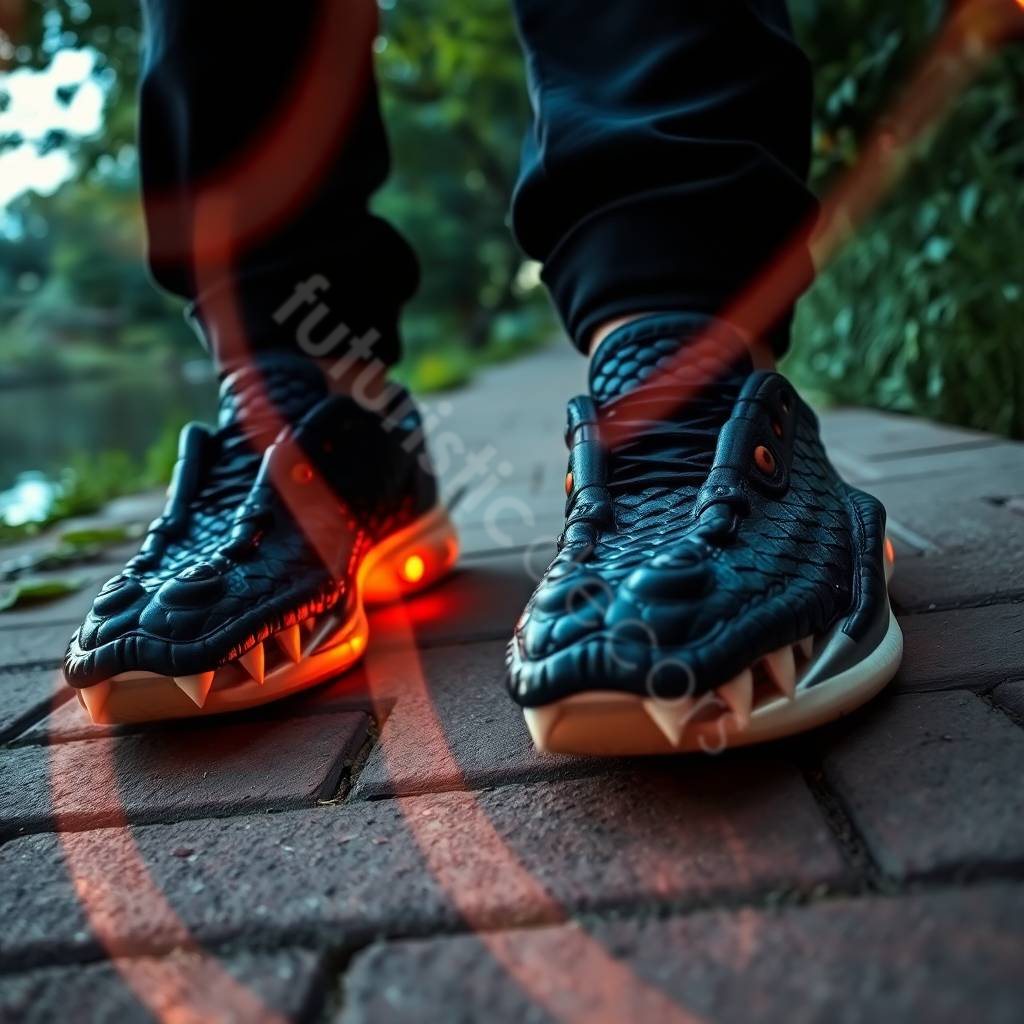 Crocodile-Shaped Sneakers