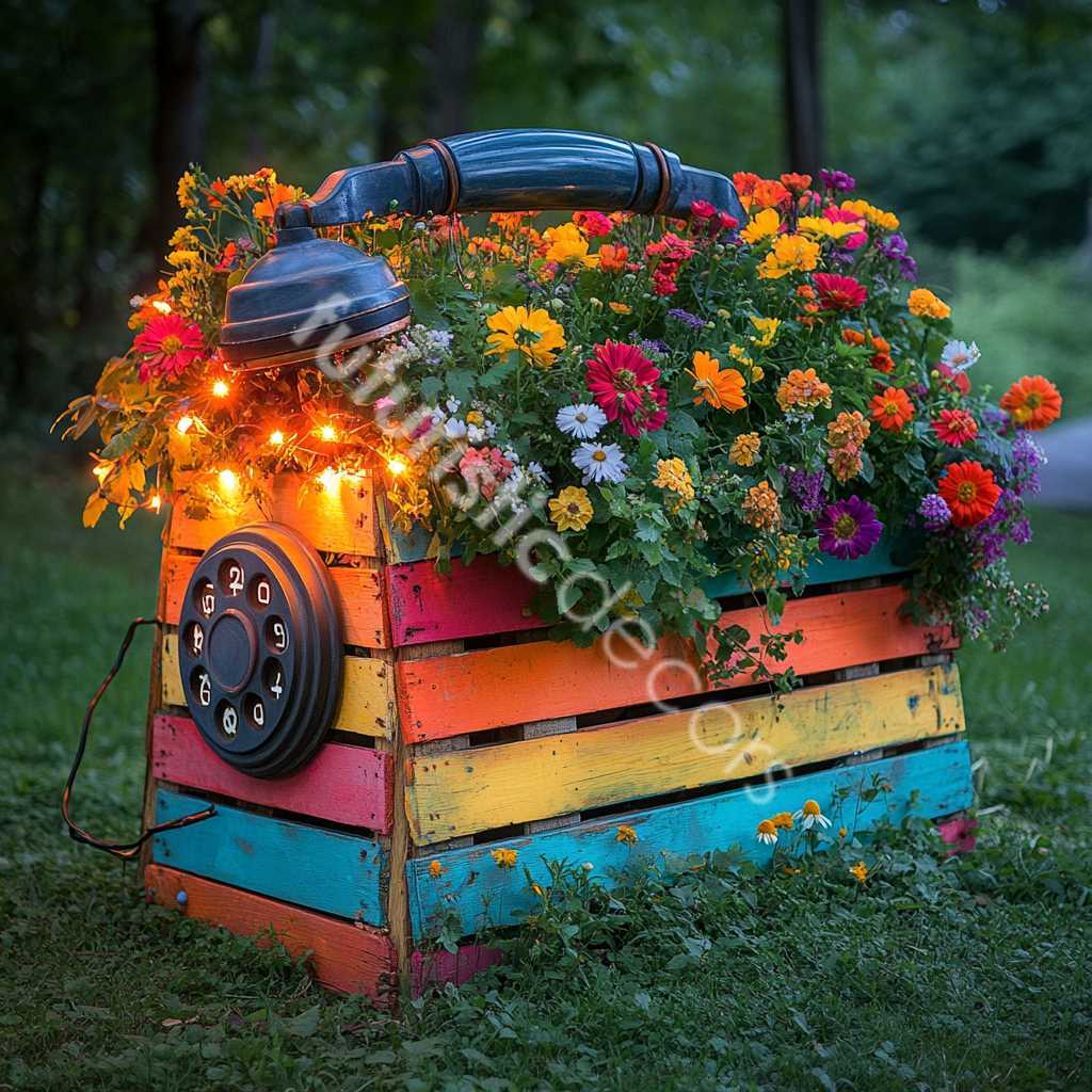 Telephone Pallet Planters