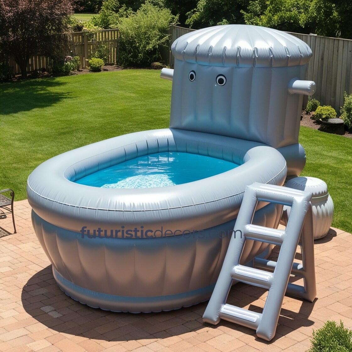 Giant Inflatable Toilet Pools