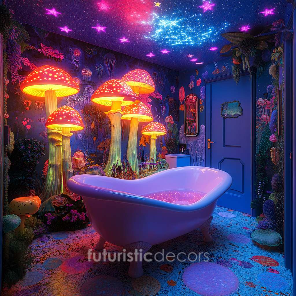 Glowing Mushroom Bathroom