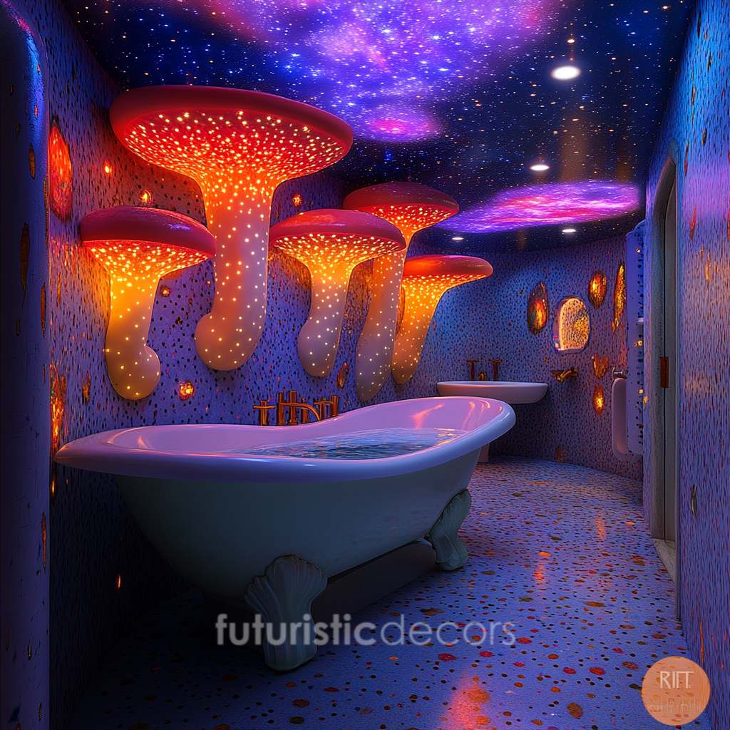 Glowing Mushroom Bathroom