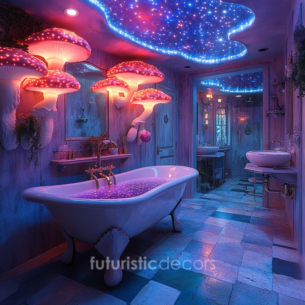 Glowing Mushroom Bathroom