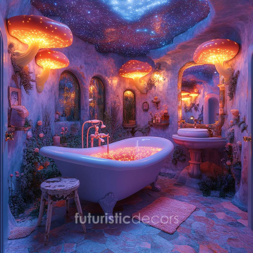 Glowing Mushroom Bathroom