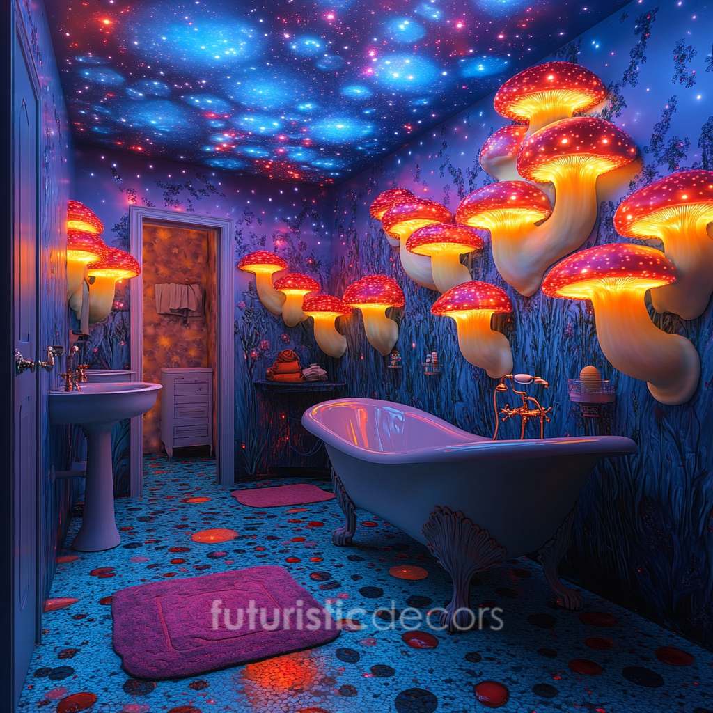 Glowing Mushroom Bathroom