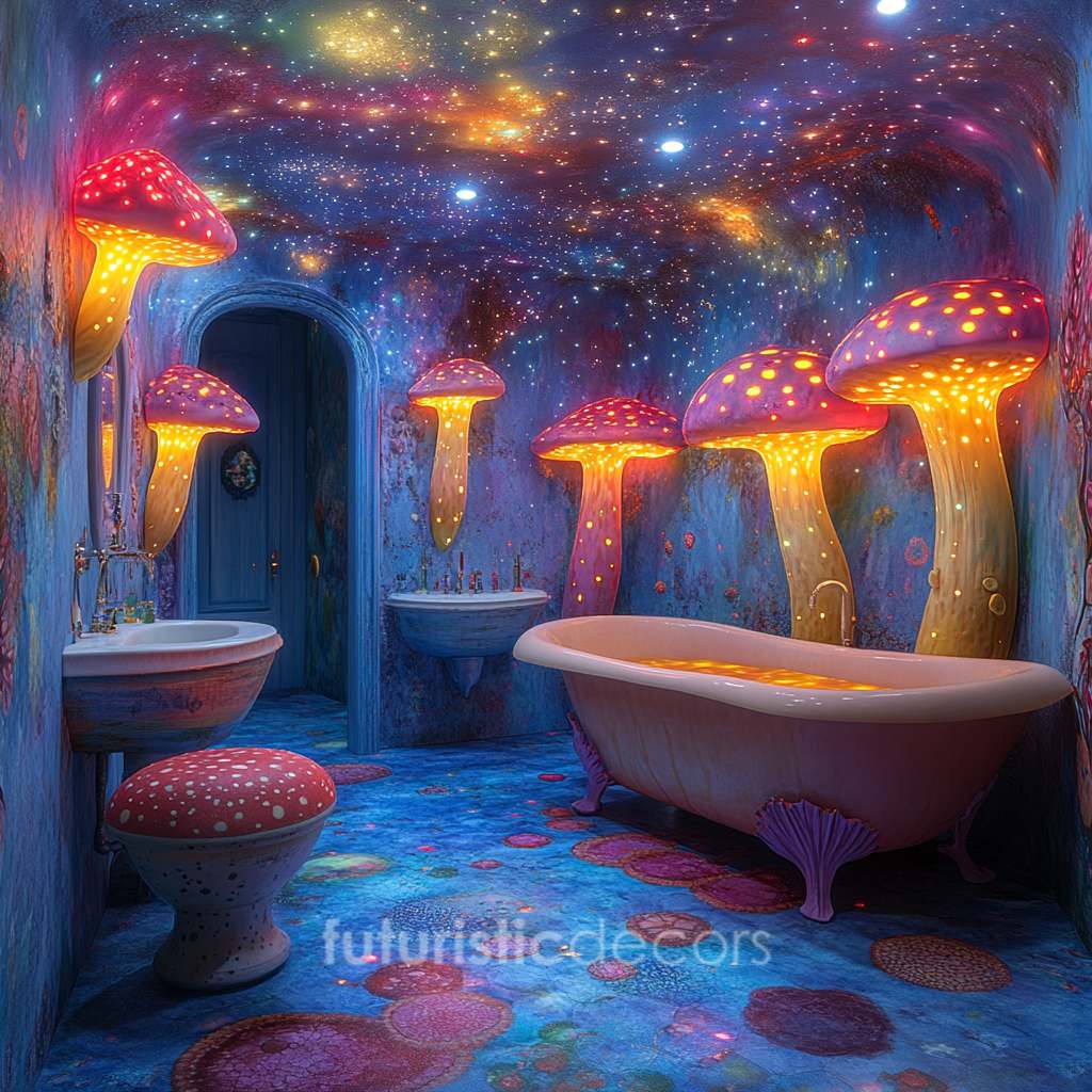Glowing Mushroom Bathroom