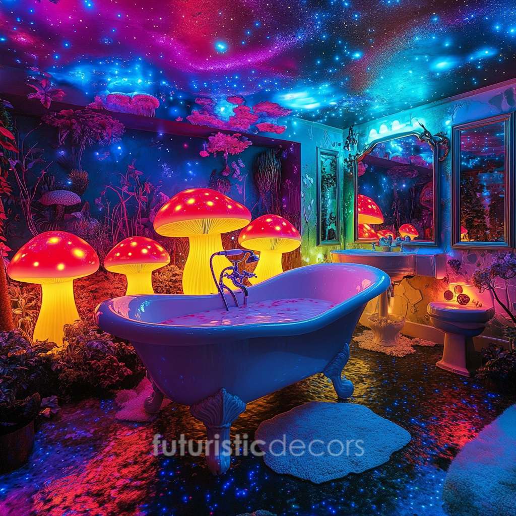 Glowing Mushroom Bathroom