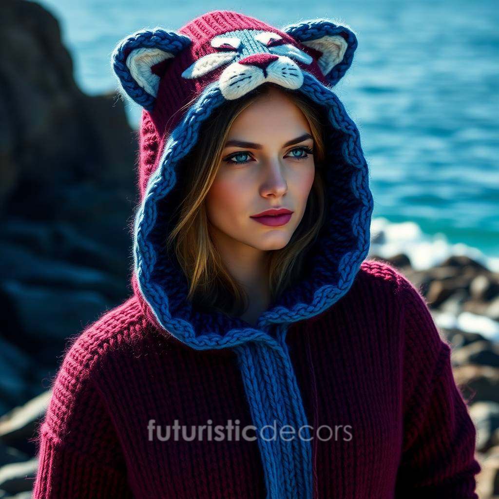 Gorgeous Knit Cat Hoodies