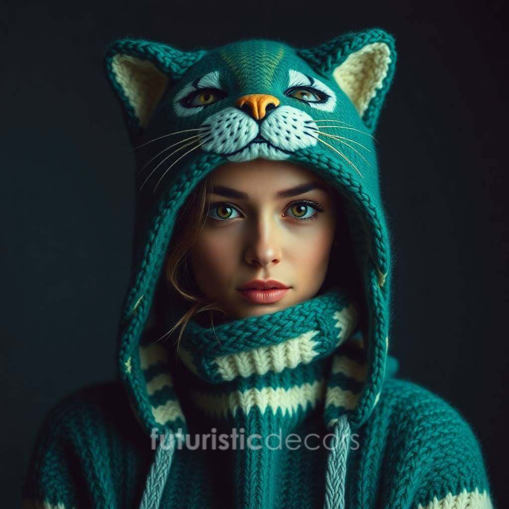 Gorgeous Knit Cat Hoodies