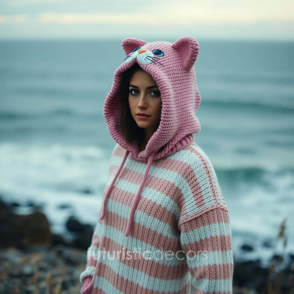 Gorgeous Knit Cat Hoodies