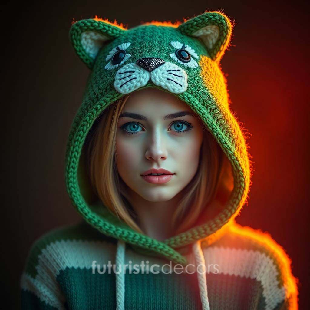 Gorgeous Knit Cat Hoodies