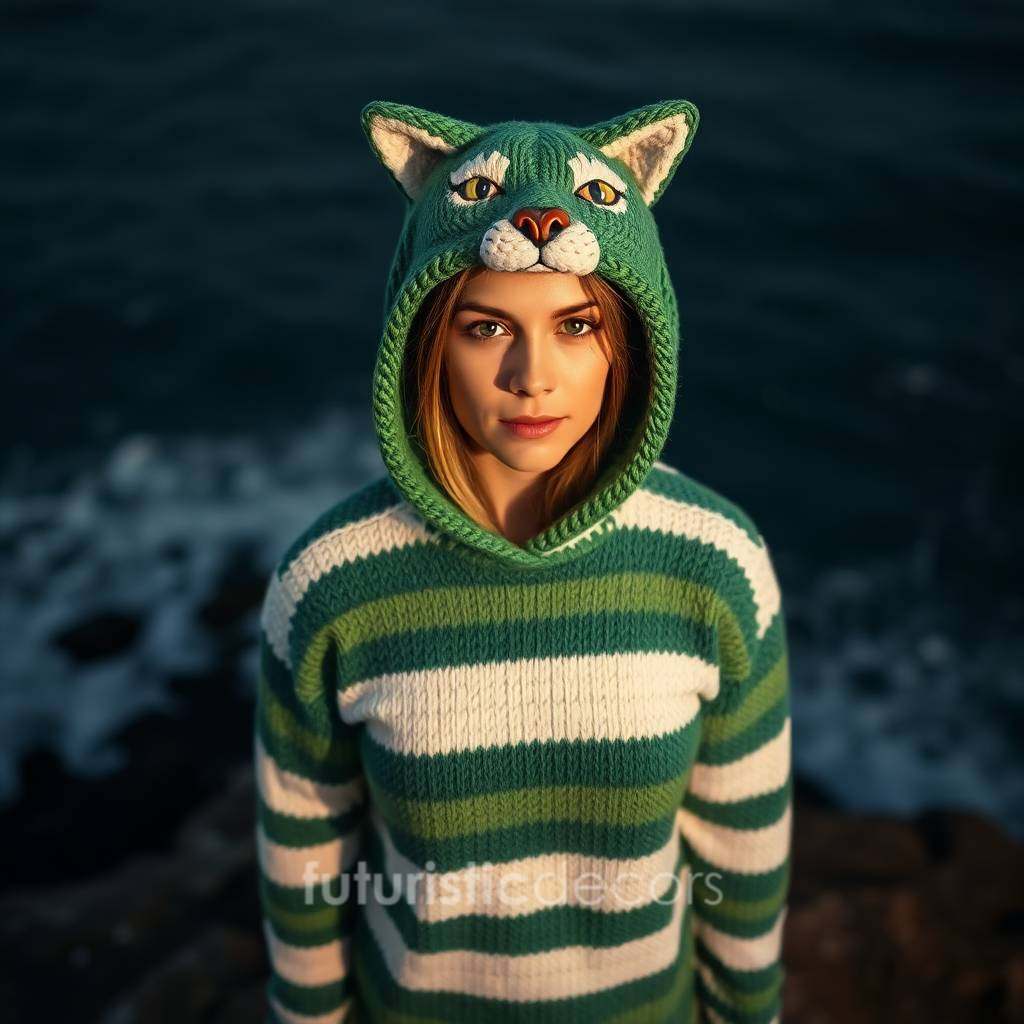 Gorgeous Knit Cat Hoodies