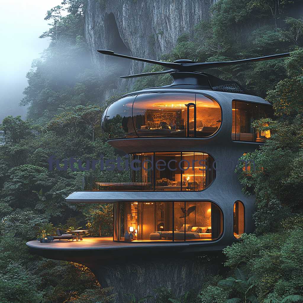 Helicopter-Shaped Mansion