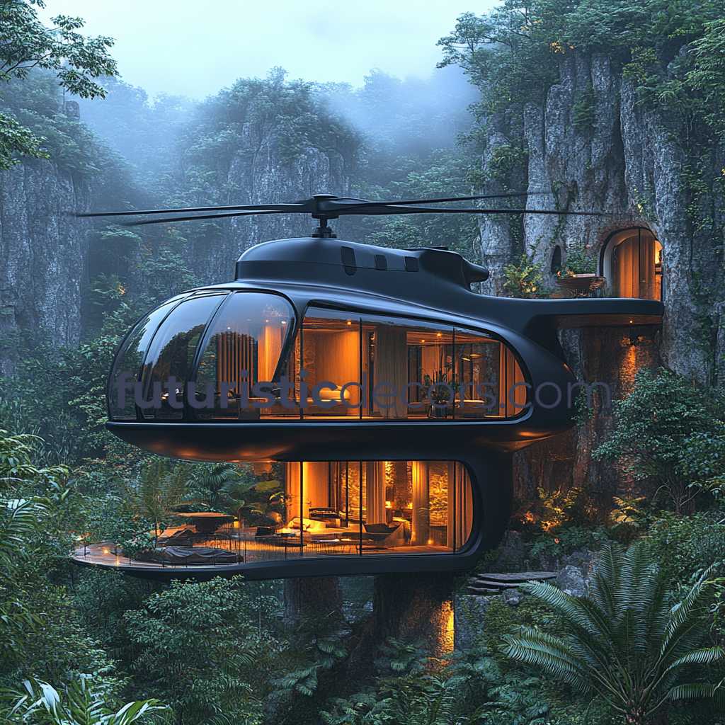 Helicopter-Shaped Mansion