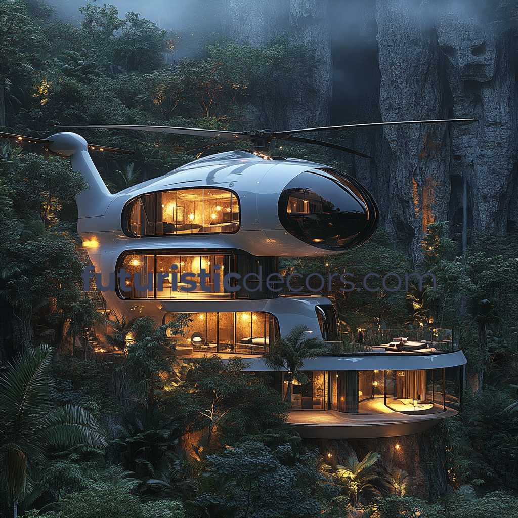 Helicopter-Shaped Mansion