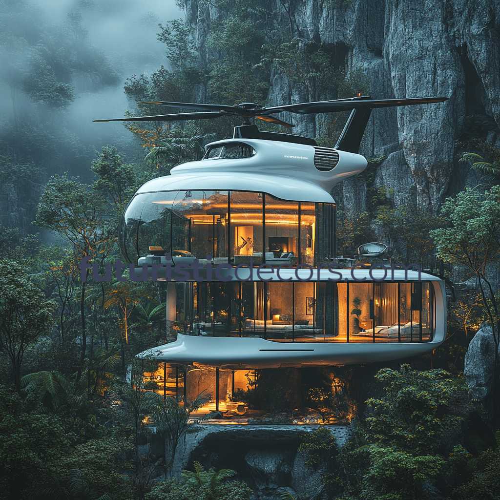Helicopter-Shaped Mansion