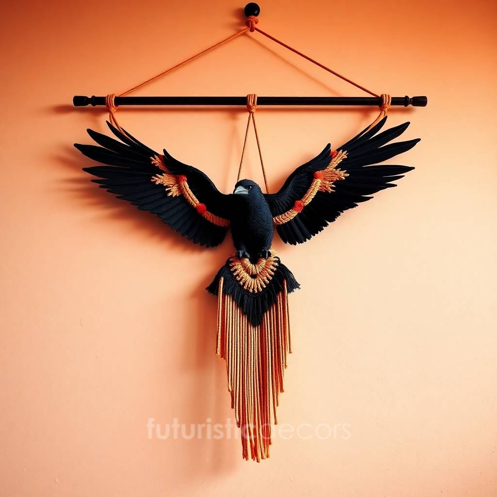 Raven Macrame Wall Hanging