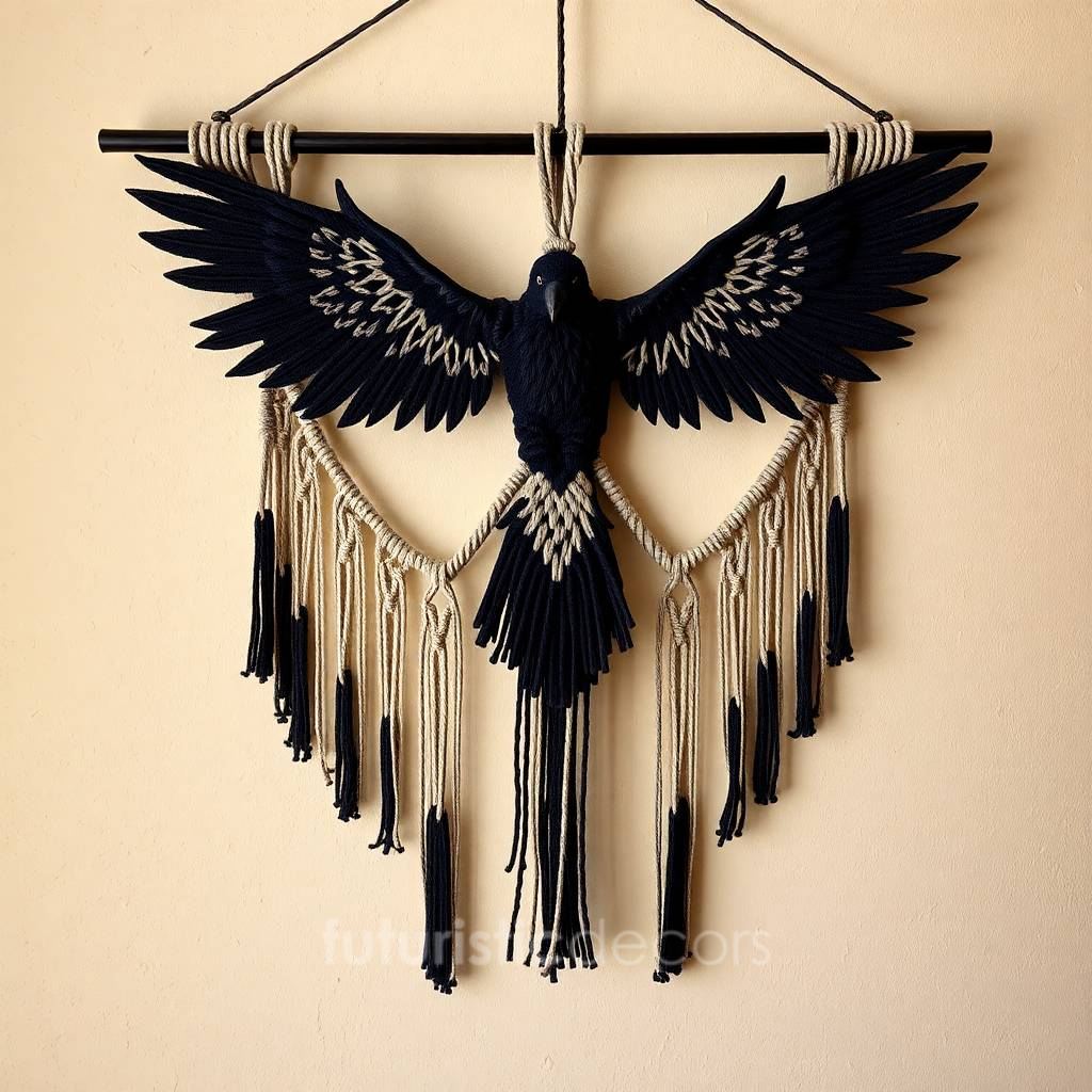 Raven Macrame Wall Hanging