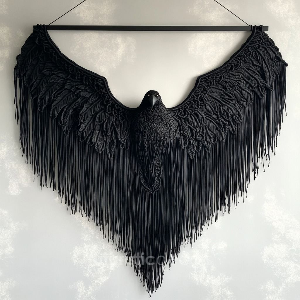 Raven Macrame Wall Hanging