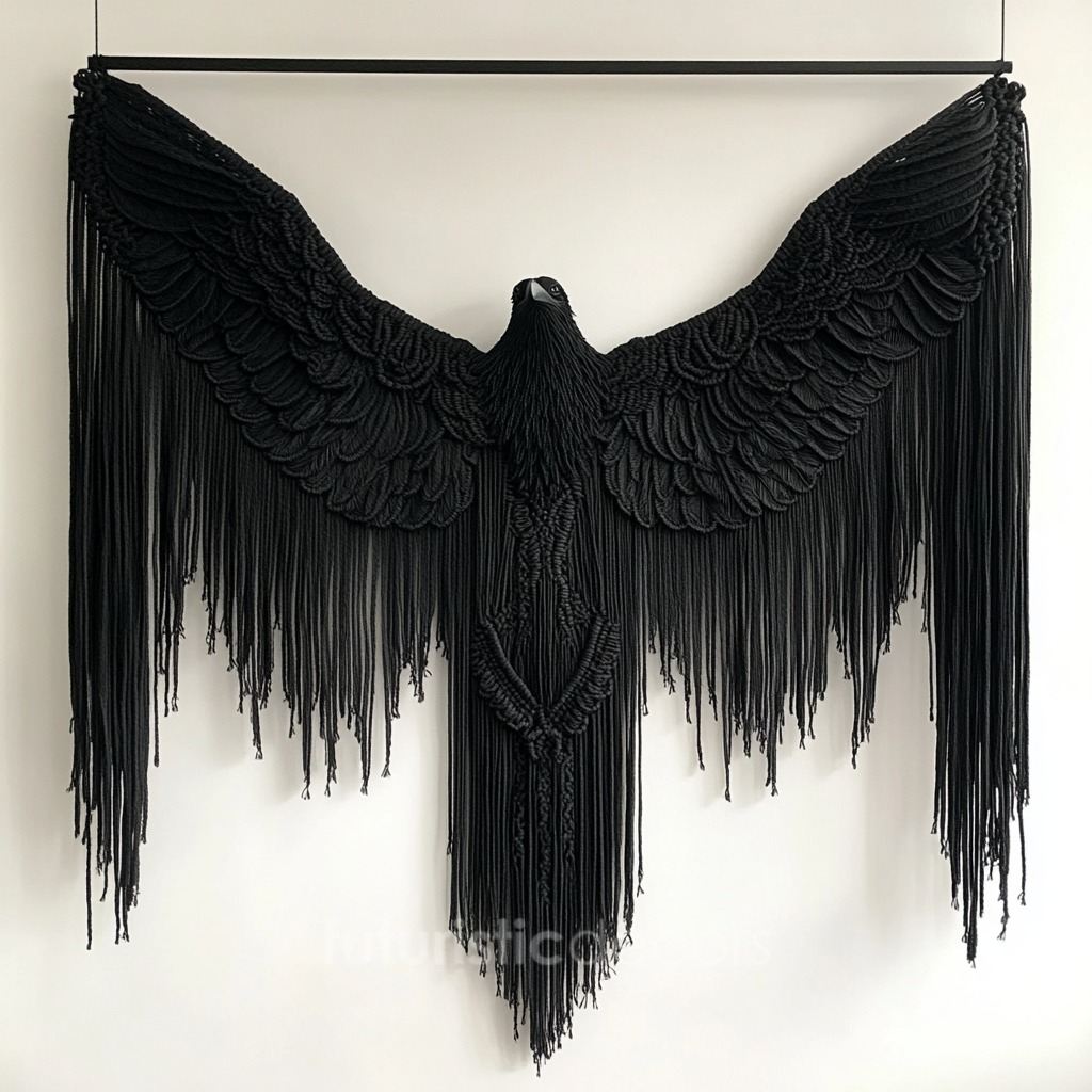 Raven Macrame Wall Hanging
